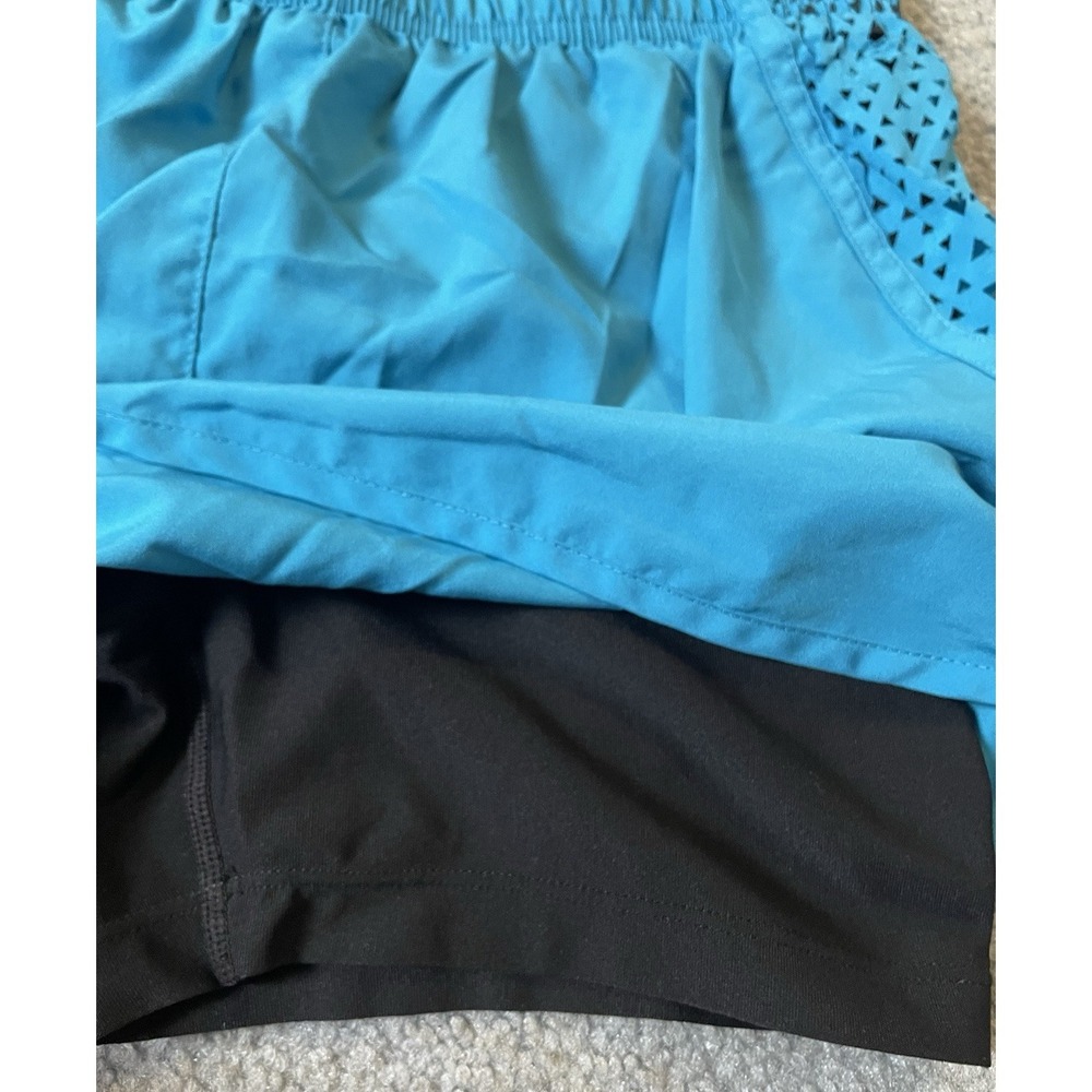 Lot Of 2 Womens Shorts Sz S/M HYFVE Xersion Chino Running Brown Blue Athleisure - Picture 10 of 15